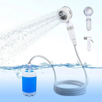 Portable Rechargeable Outdoor Shower, Handheld Compact Design, Gentle Shower Stream for Car Washing, Flower Watering, Bathing