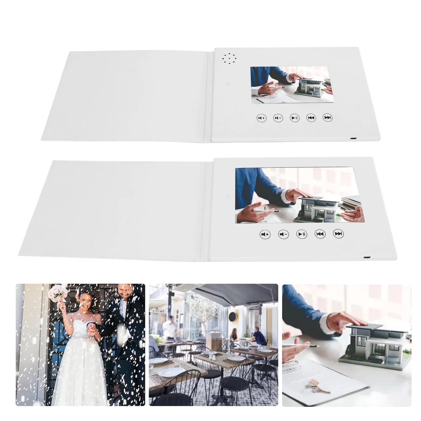 Video Greeting Card Video Brochure Electronic Greeting Card with LCD Screen for Birthday Gift Father's Day Mother's Day