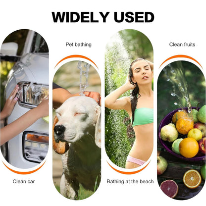 Portable Rechargeable Outdoor Shower, Handheld Compact Design, Gentle Shower Stream for Car Washing, Flower Watering, Bathing