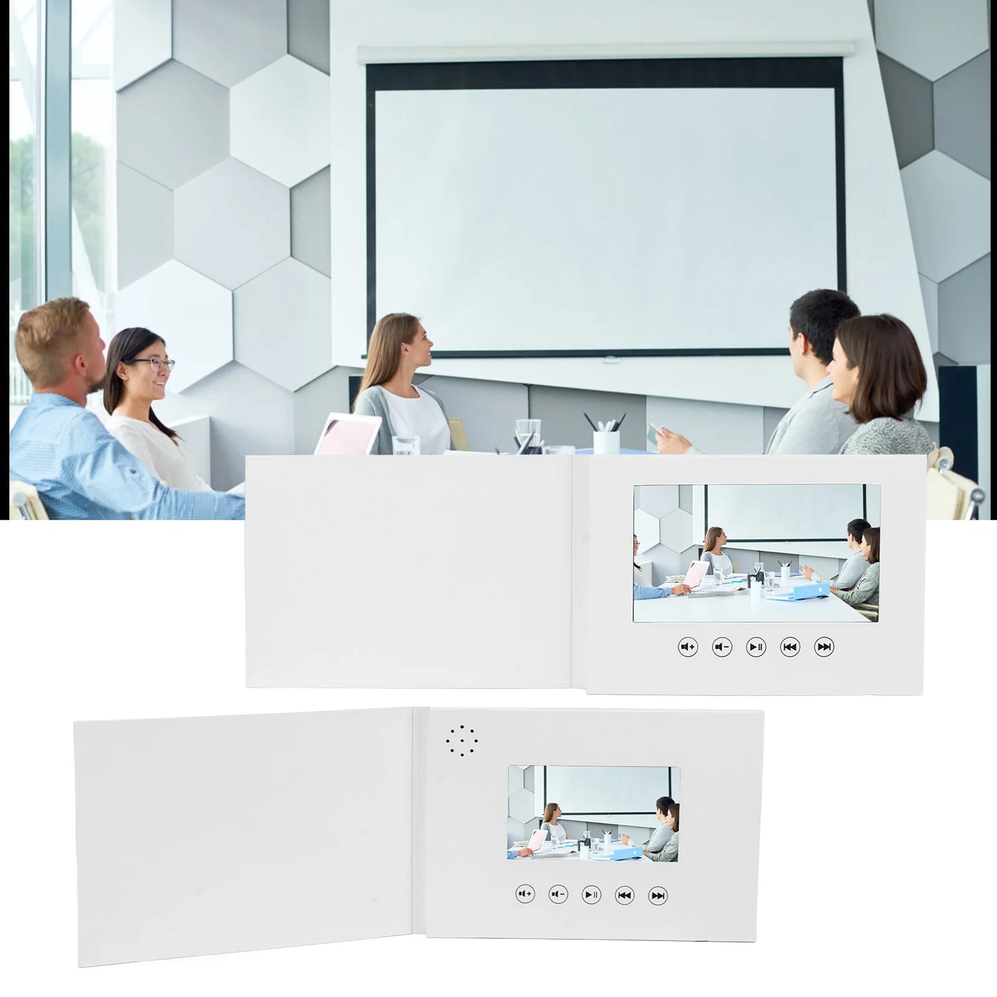 Video Greeting Card Video Brochure Electronic Greeting Card with LCD Screen for Birthday Gift Father's Day Mother's Day